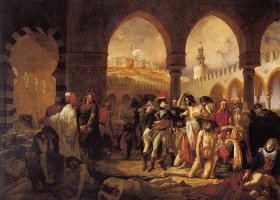 نابليون بونابرت يزور ضحايا الطاعون في يافا ( في 11مارس 1799) نابليون بونابرت يزور ضحايا الطاعون في يافا ( في 11مارس 1799)